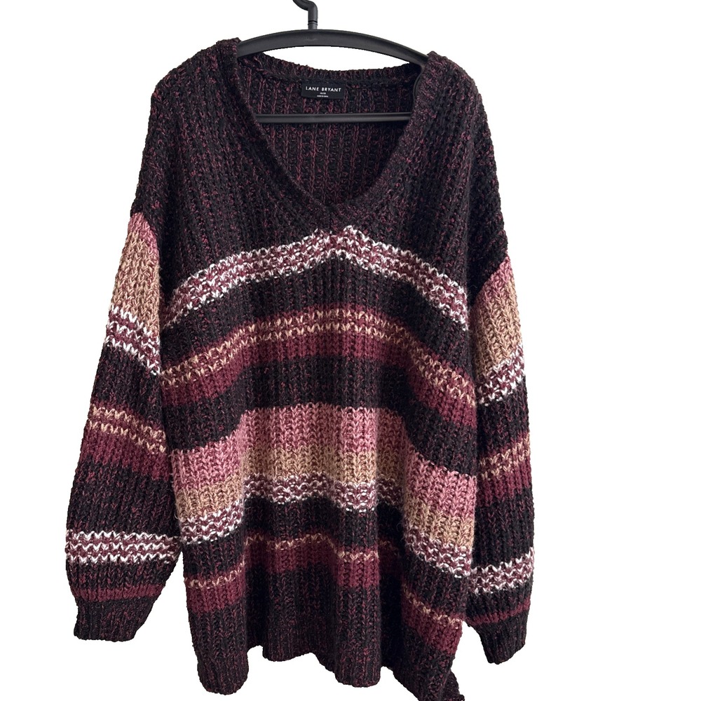 Lane Bryant Womens 26/28 Long Sleeve Sweater Oversized Chunky Knit Cozy